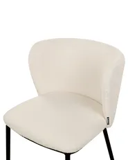 Set of 2 Dining Chairs MINA Boucle Off-White_884686