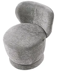 Swivel Armchair BLOMMA Chenille Light Green_1158573