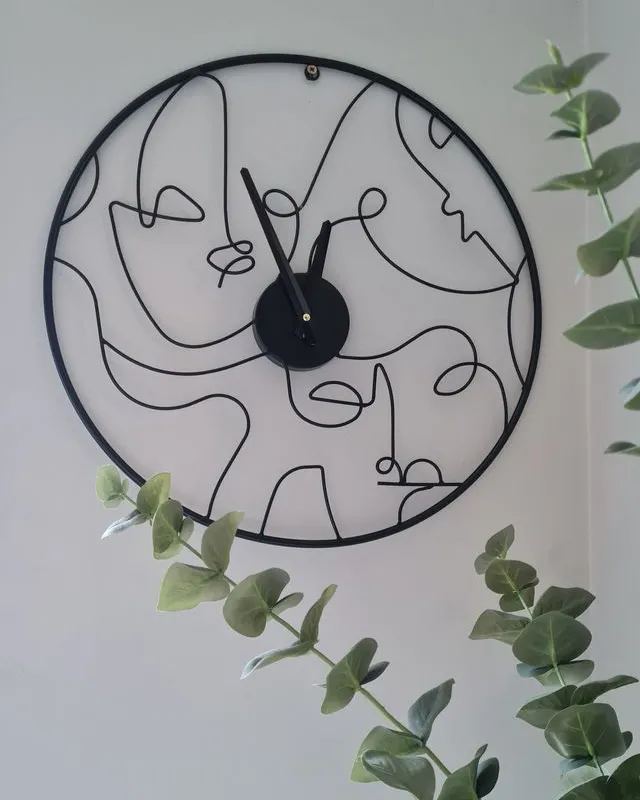 Zegar ścienny MENTON 50 cm Metal Czarny_973452