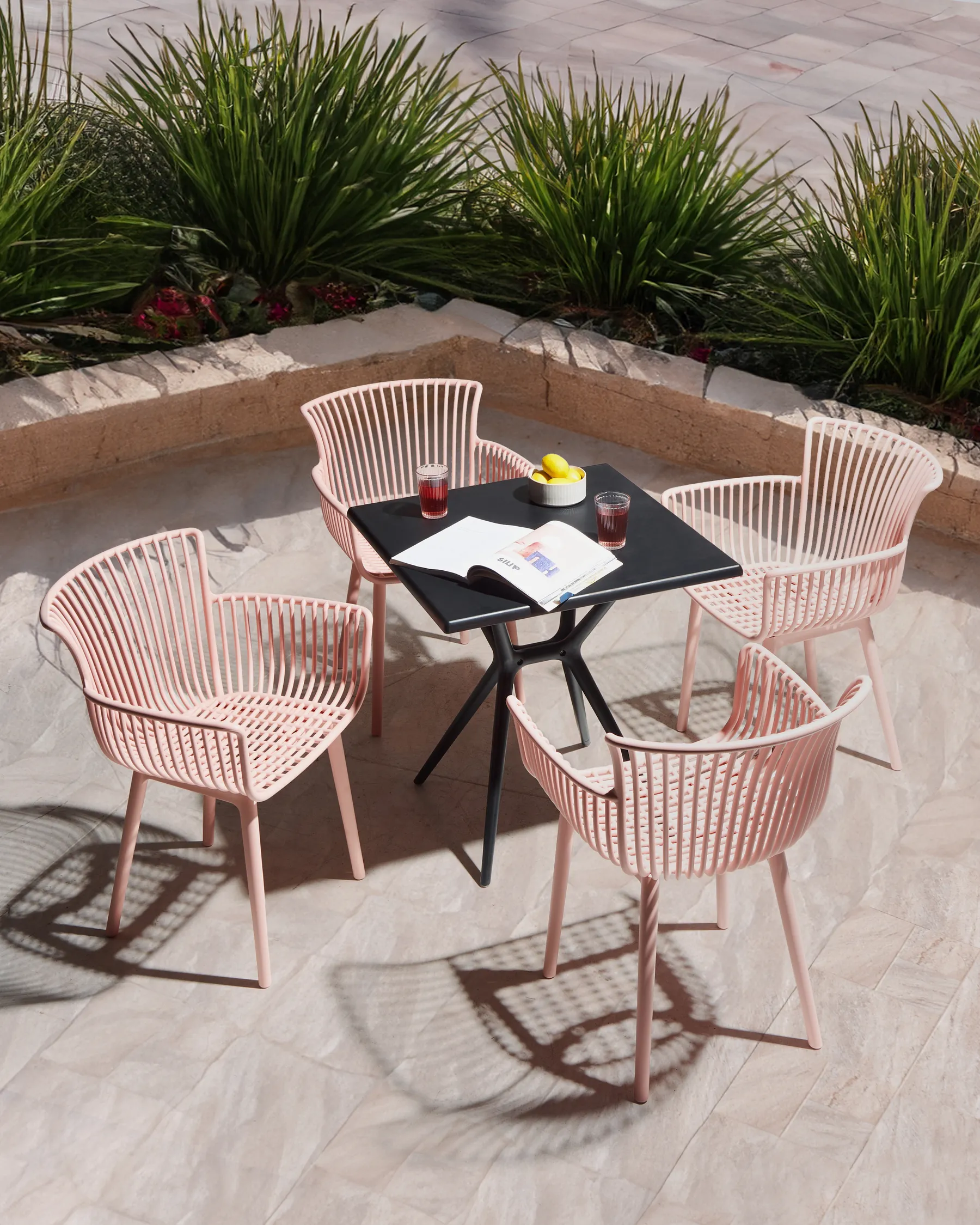 Set di 4 sedie da giardino PESARO Rosa_984485