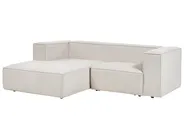 Corner Sofa 2 Seater VERNON Fabric Light Beige Right Hand_887764