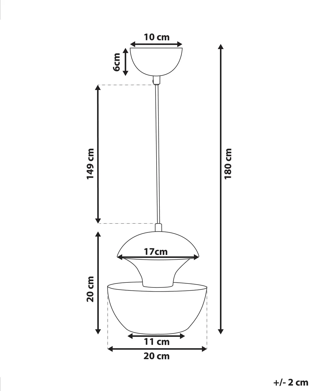 Lampe suspension BOJANA Métal Laiton_772906