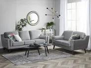 Canapé 3 places LOKKA Velours Gris clair_710721