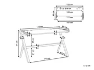 Biurko gamingowe DANVERS 120 cm 60 cm RGB LED Czarny_795344