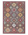 Teppich Wolle mehrfarbig 140 x 200 cm Kurzflor FINIKE_848495