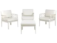 Garden Sofa Set 4 Seater ERICHE Light Beige_977999