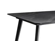 Garden Dining Table RODALLO 160 cm 90 cm Stone Black Marble_1038262