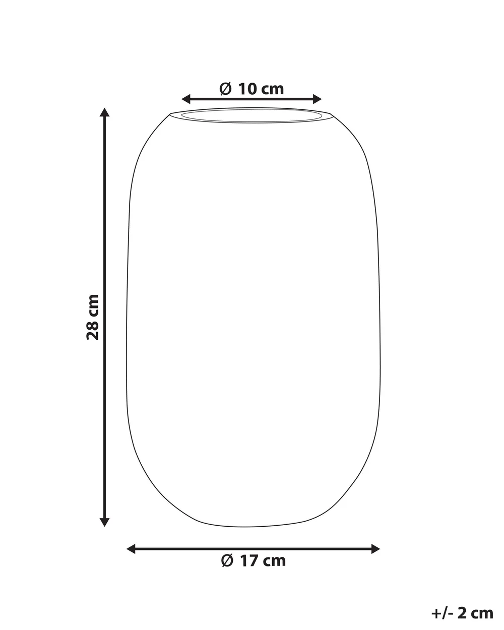 Wazon na kwiaty KYRAKALI 28 cm Szkło Przezroczysty_838035