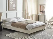 Bed without Headboard Boucle ROANNE 140 x 200 cm (EU Double) Light Beige_903077