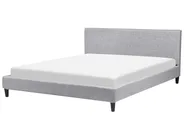 Bed with LED Fabric FITOU 180 x 200 cm (EU Super King) Light Grey_709562
