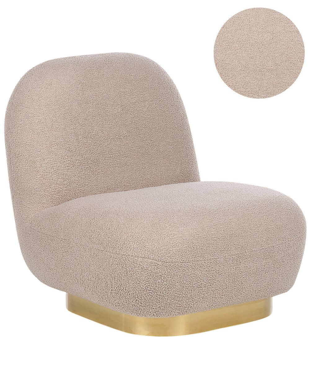 Fauteuil LOVIISA Bouclé Beige
