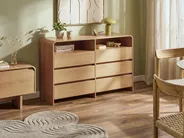 Komoda z szufladami DELORAINE Jasnobrązowy_1078162