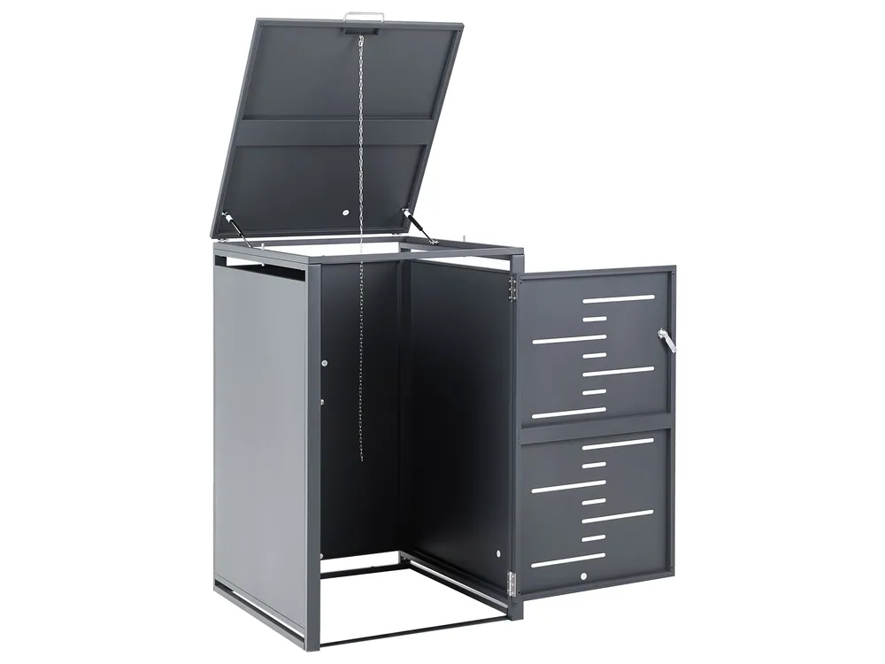 Obudowa śmietnikowa 240 L PERISSA Metal Ciemnoszary_1073470