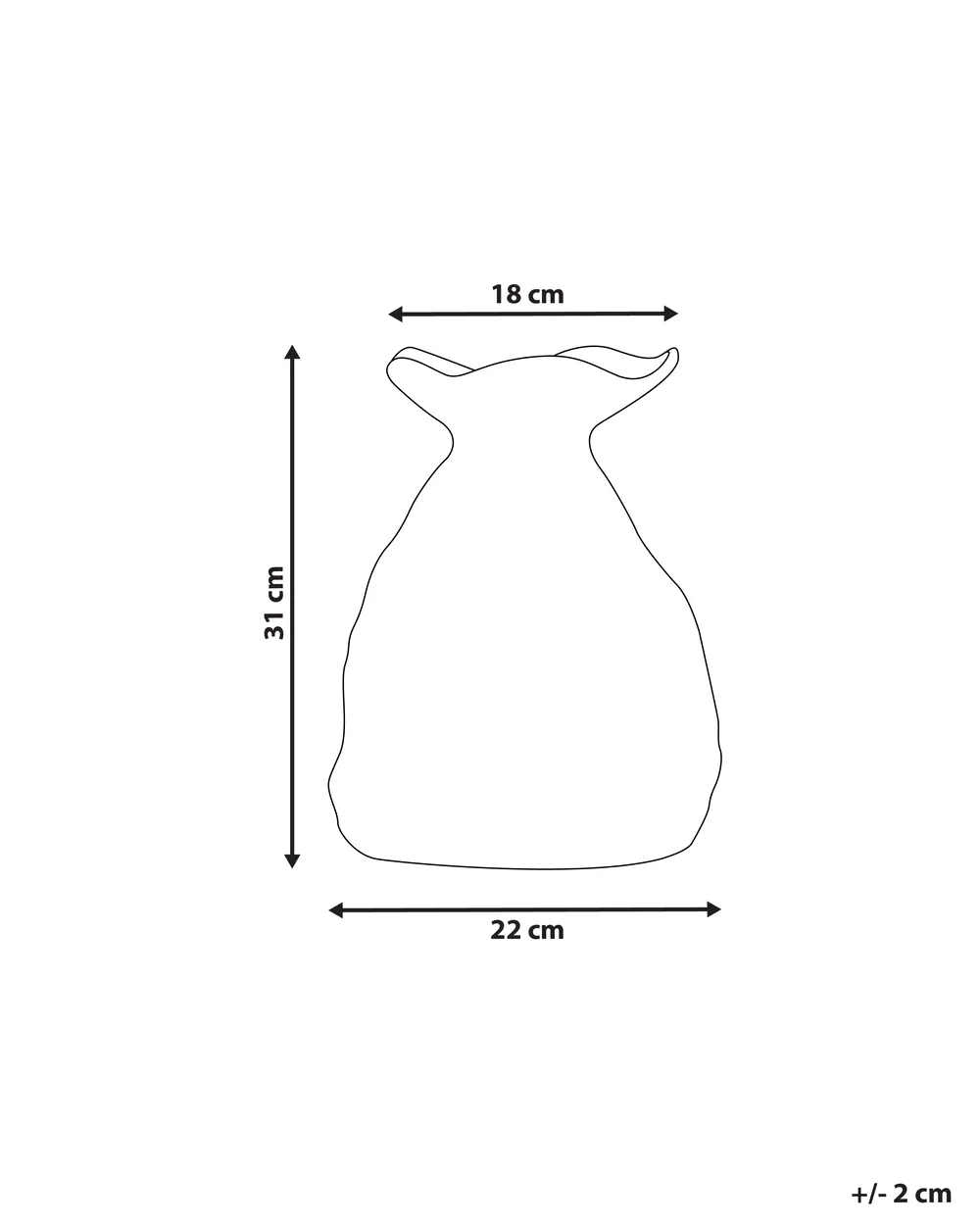 Wazon na kwiaty COONTAIL 31 cm Kamionka Czarny_935260
