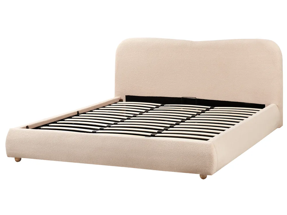 Ottoman Bed BLAGNAC Boucle Beige 180 x 200 cm (EU Super King)_960615