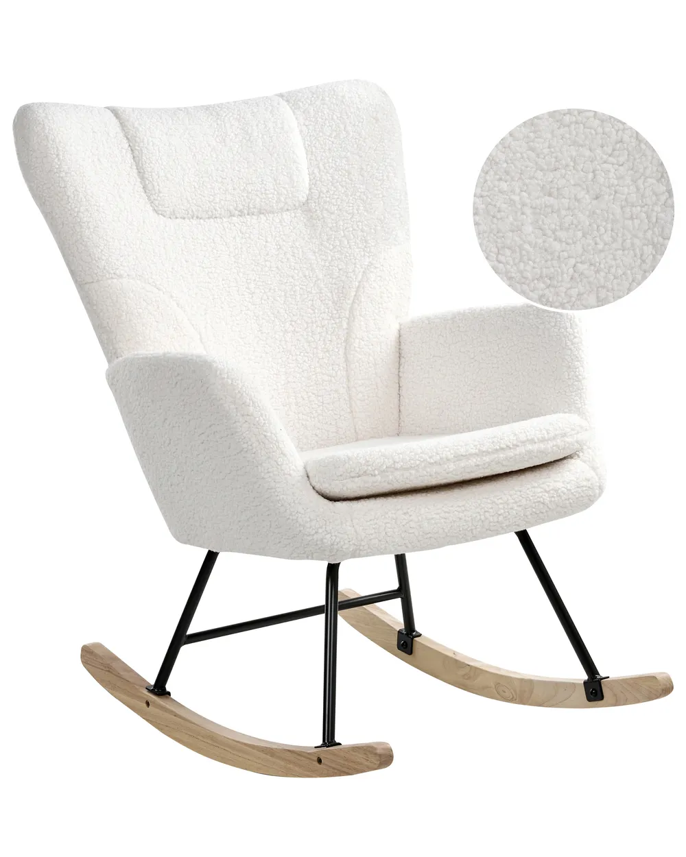 Hintaszék SANDVE Buklé Fehér