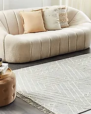 Rug KHENIFRA Light Grey 140 x 200 cm Cotton_1178519