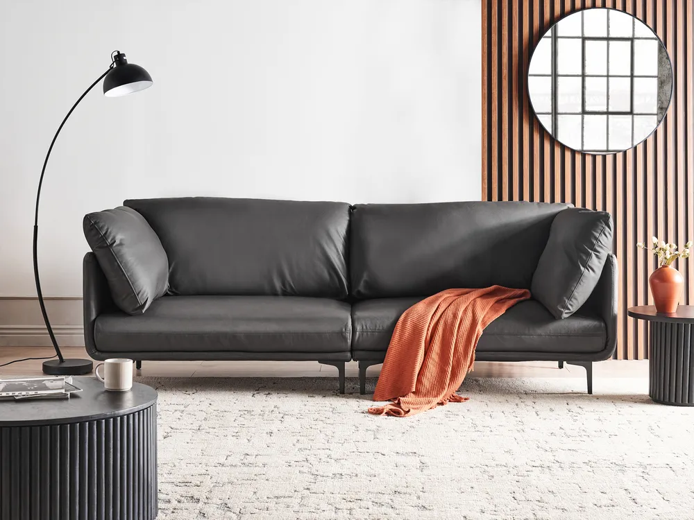 Divano posti REVSNES Pelle sintetica Nero - Main Image