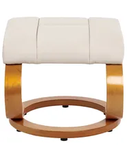Poltrona massaggiante FORCE con poggiapiedi Pelle sintetica Beige chiaro_965024