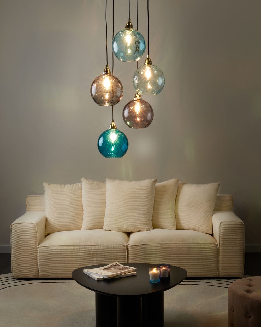 Pendant Lamp PABELLON Glass Blue