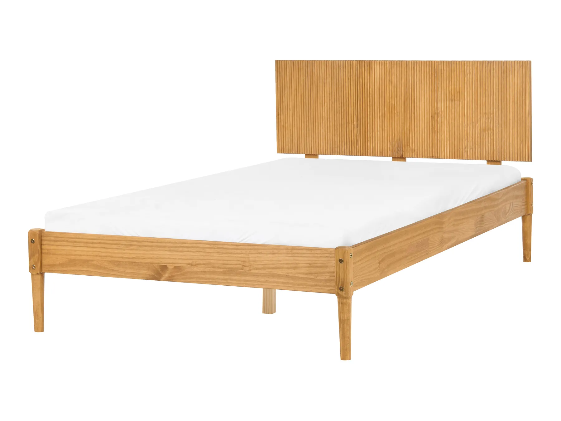 Bett mit Lattenrost Kiefernholz AMBAZAC 120 x 200 cm Hellbraun_1099159