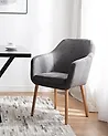 Dining Chair YORKVILLE Faux Leather Grey