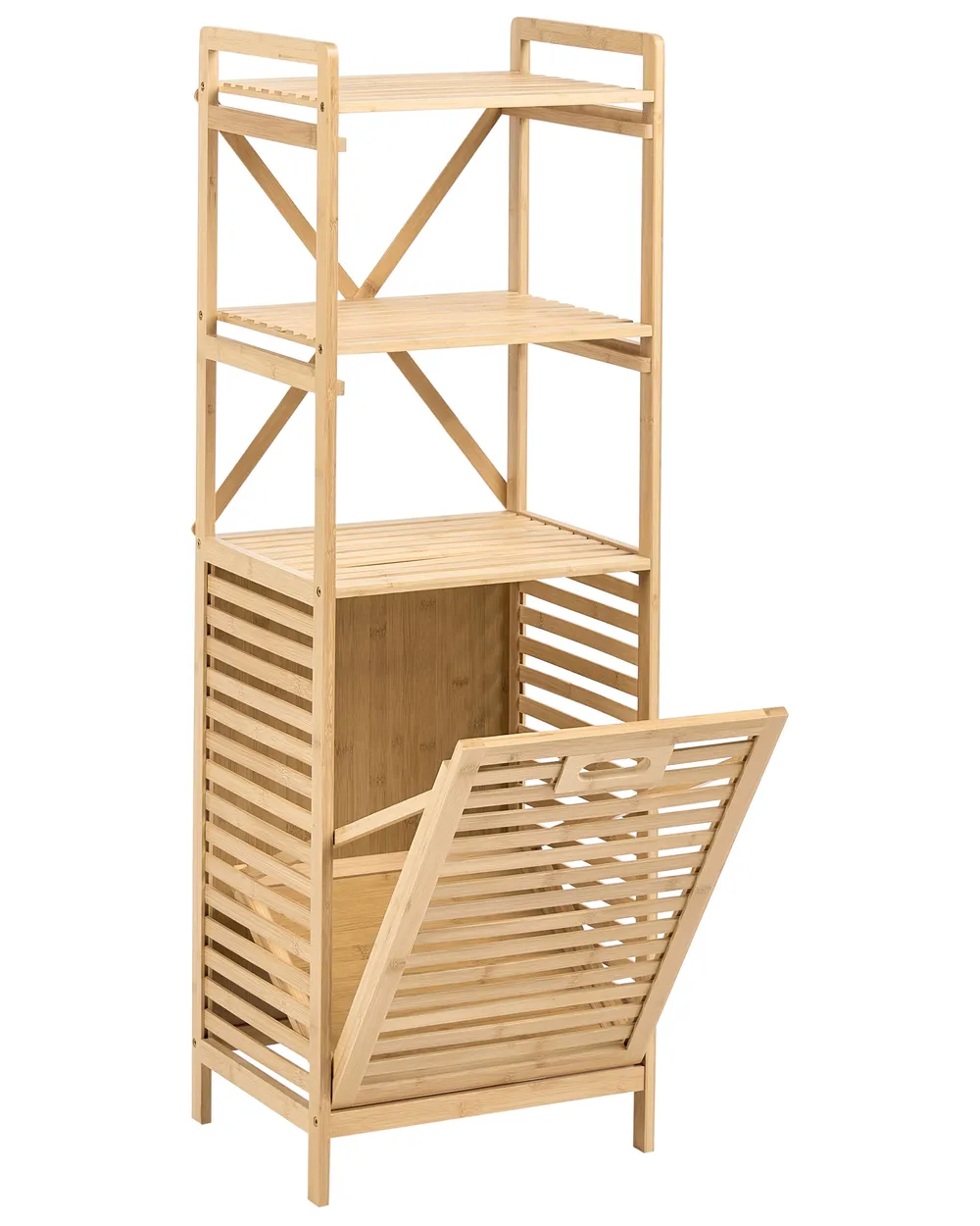 Tilt-Out Laundry Cabinet CUTERVO 40 cm Bamboo Light Brown_1135440
