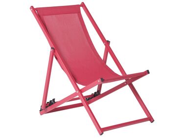 Folding Deck Chair Red LOCRI