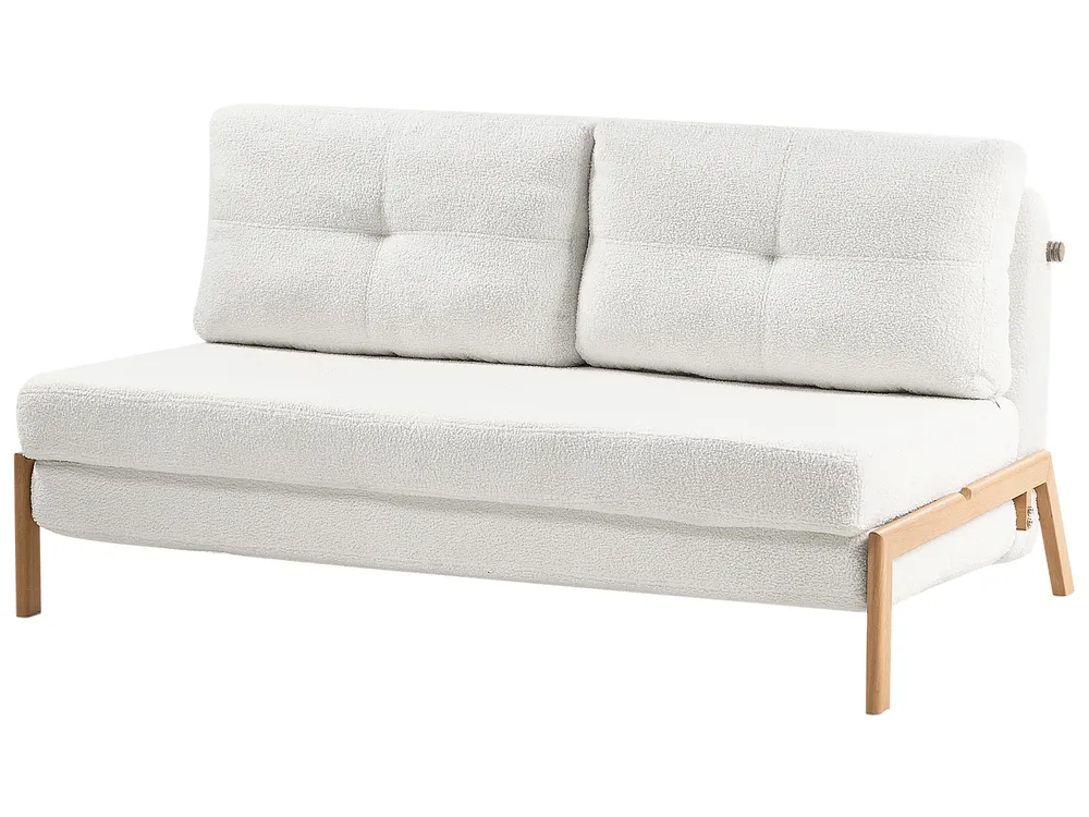 Sofa Bed 2 Seater EDLAND Boucle Off-White_1061216