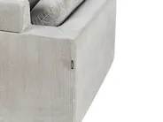 Corner Sofa 4 Seater LUNNER Corduroy Light Grey Left Hand_961104