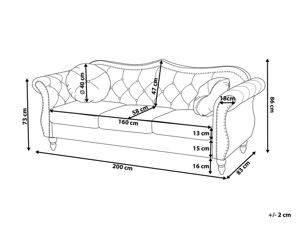 Sofa 3 Seater SKIEN Velvet Navy Blue_1161545