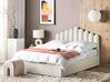 Letto contenitore velluto bianco sporco 180 x 200 cm VINCENNES_837378