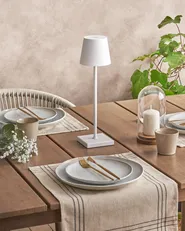 Wireless LED Table Lamp BACEIRO with Dimmer Metal White_940925