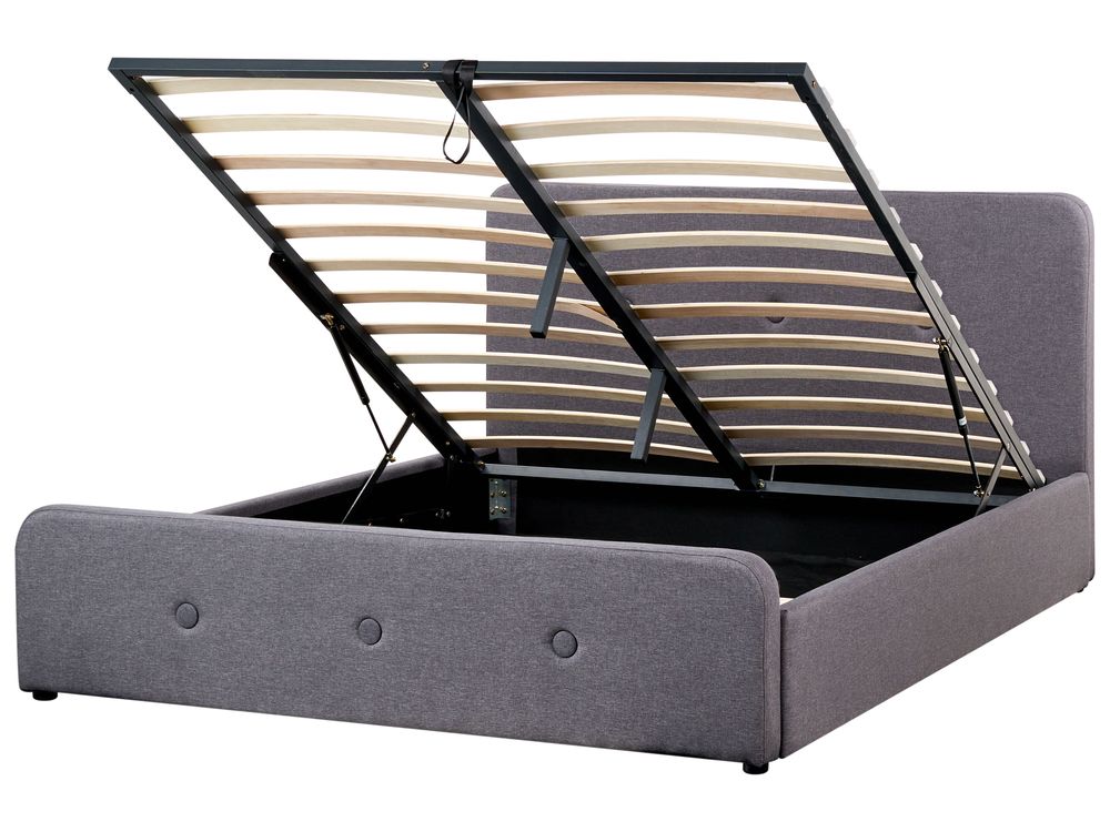 Grey ottoman king bed discount