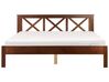 Wooden EU Super King Size Bed Dark TANNAY_931002