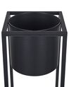 Metal Plant Pot Stand 15 x 15 x 50 cm Black IDRA_804705