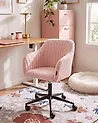 Desk Chair VENICE Boucle Pastel Pink