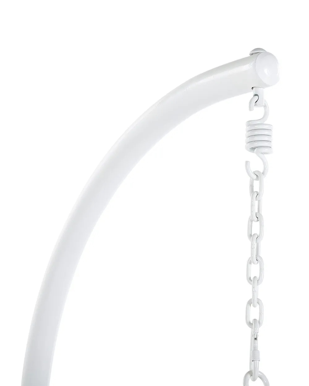 Hanging Chair with Stand ALLERA Metal White_815263