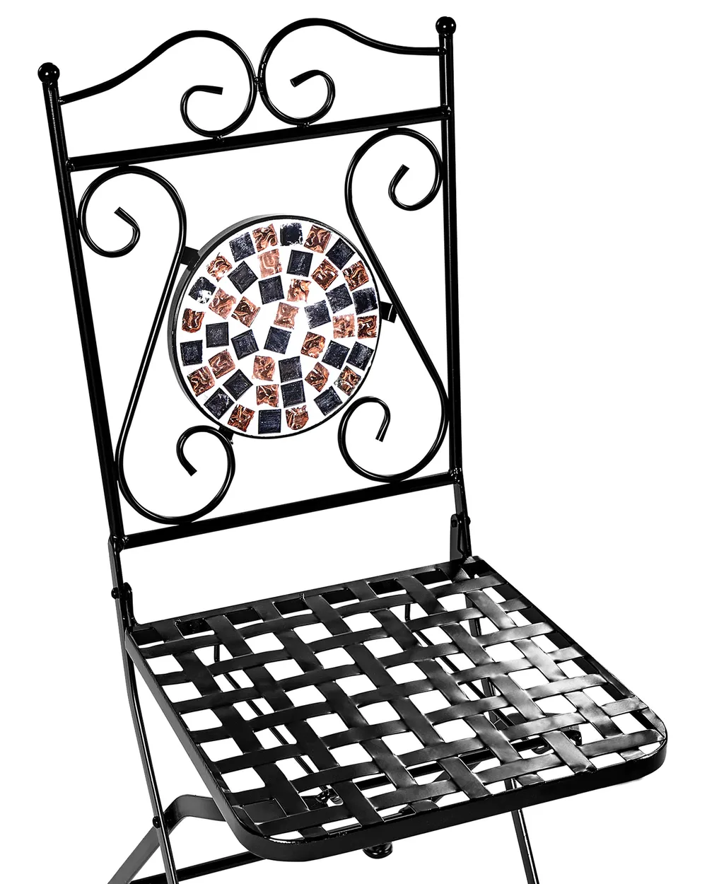 Set di 2 sedie da giardino CARPINO Metallo Nero_919921