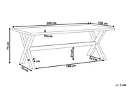 Garden Dining Table OLBIA 200 cm 100 cm Concrete White_809013
