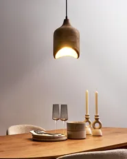 Pendant Lamp PANDU Mango Wood Light Brown_986440