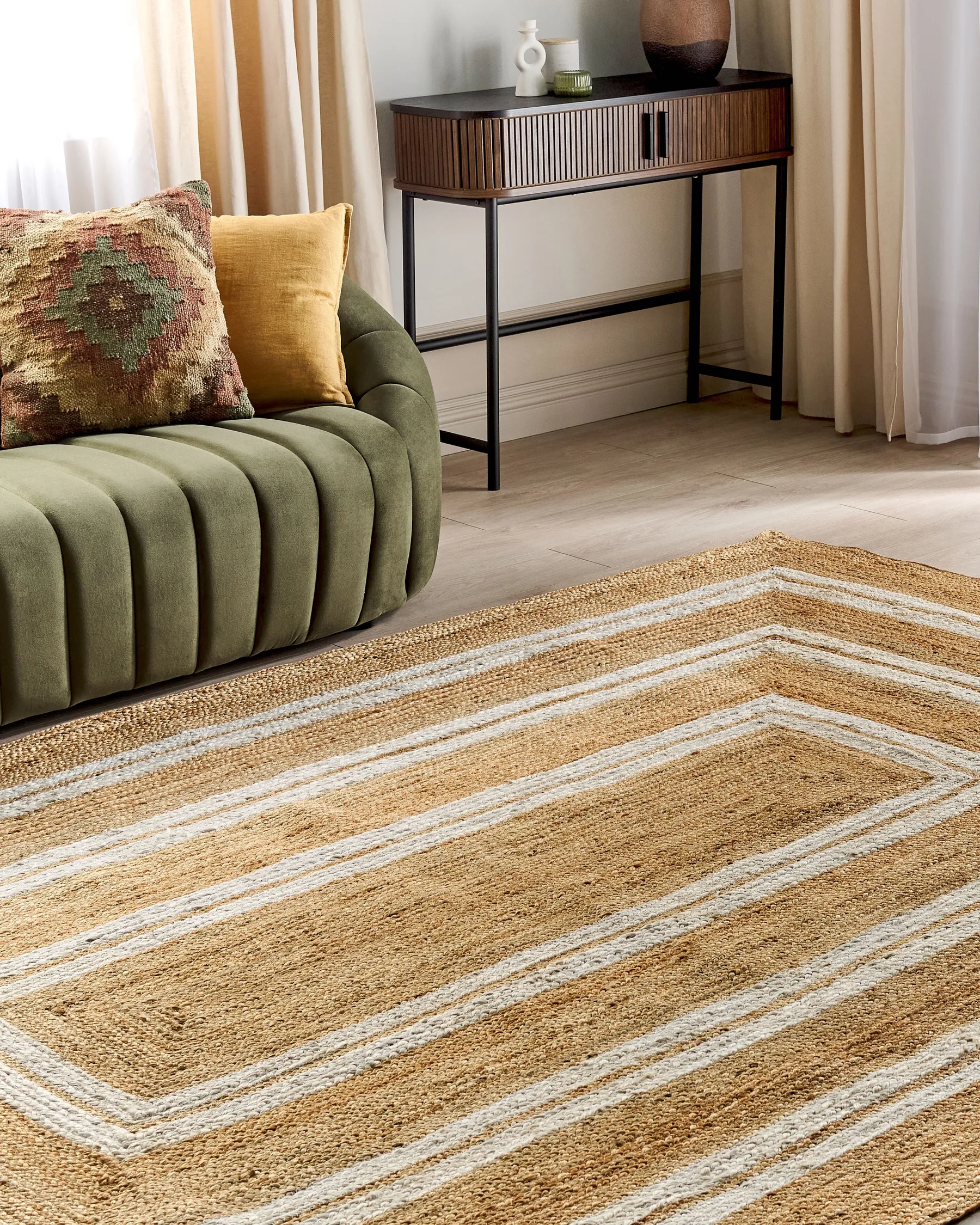 Rug ELMALI Beige 200 x 300 cm Jute_887088