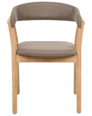 Set of 2 Dining Chairs MYLO Fabric Light Brown/ Brown_1068350