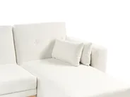Corner Sofa Bed 3 Seater KAARINA II Fabric White Left Hand_981795