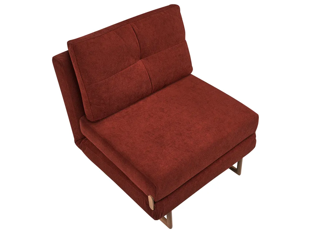 Single Sofa Bed JERSLEV Fabric Red_1009942