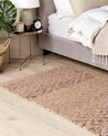 Bavlnený koberec 80 x 150 cm béžová/ružová GERZE_853489