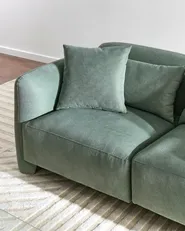 Sofa 3 Seater EKENES Fabric Light Green_1074203