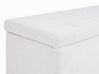 Čalouněný taburet s úložným prostorem krémově bílý OREM_924267