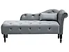 Szezlong prawostronny IVRY Welur Szary