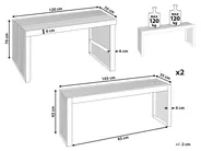 Set da pranzo da giardino con panche 4 posti BELLANO Legno d'acacia Marrone_922090